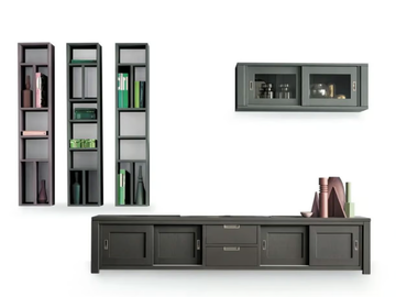 HOLAND - Sectional wooden storage wall by Devina Nais - view 2